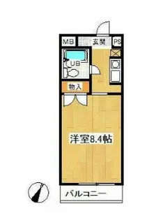 海浜不動産第2ビル【4階】の間取り