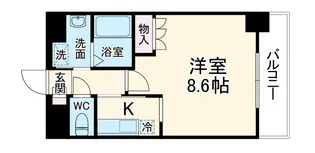 エスリード烏丸五条駅前【4階】の間取り