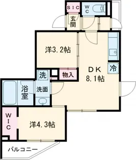 ルミーク本町イースト【2階】の間取り