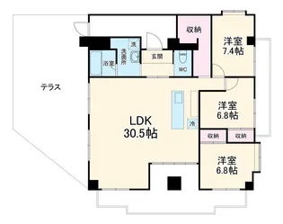 キクシンビル【7階】の間取り