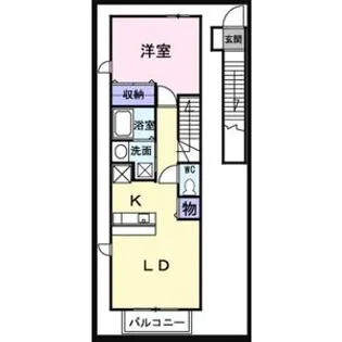 ソレアードトーレⅡ【2階】の間取り