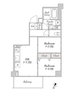 ルミーク本町ウェスト【おとり物件なし】#学生・社会人にオスス【4階】の間取り