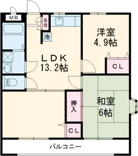 コーポ玉川【2階】の間取り