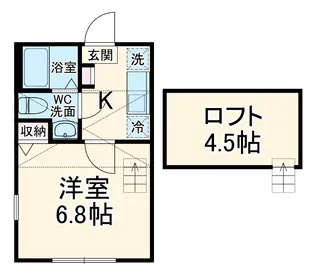 アミスタ生田【2階】の間取り
