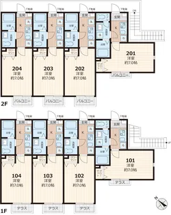 パステール・グラン桜木【1階】の間取り
