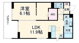 グランヴィル【105号室】の間取り
