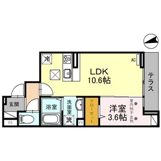 D-RESIDENCE仙波町【202号室】の間取り
