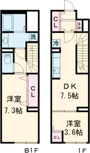 ソラシアレジデンス学芸大学Ⅱ【0105号室】の間取り