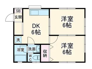 ベルハイムいわい【1階】の間取り