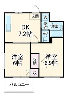 コーポラス’88【203号室】の間取り