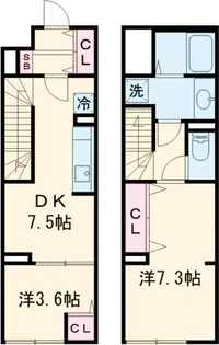 ソラシアレジデンス学芸大学Ⅱ【0103号室】の間取り
