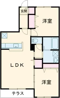 Nov.ガーデン谷田部 G棟【102号室】の間取り