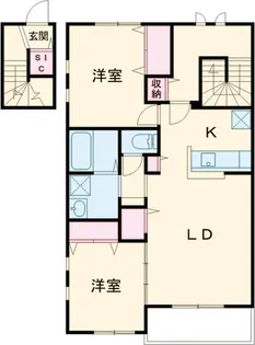 仮称)Novガーデンハウス谷田部 G【206号室】の間取り