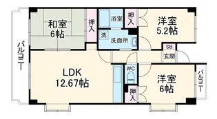ウエストヒル湘南弐番館【5階】の間取り