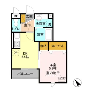 SAMIA川口元郷【3階】の間取り