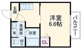T・SANSARA【202号室】の間取り