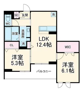 すずらん【303号室】の間取り