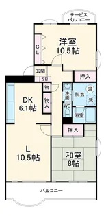 飯能マンション【501号室】の間取り
