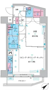 GENOVIA三ノ輪ⅢSKYGARDEN【2階】の間取り