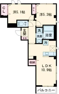 RAMO等々力【1階】の間取り