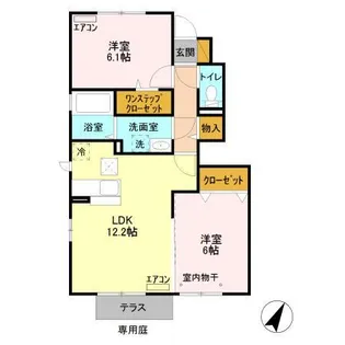 ヴァレンティーナ D【1階】の間取り