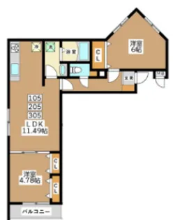 (仮称)ミリアビタ長洲【2階】の間取り
