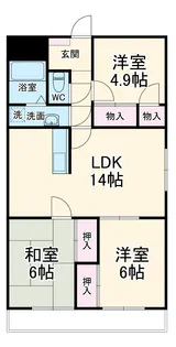 プロミネント四日市 【2階】の間取り