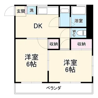 パークサイドヴィラ【203号室】の間取り