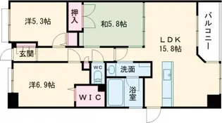 アパガーデンパレス高崎【907号室】の間取り