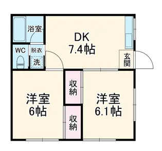 コーポ原田【1階】の間取り