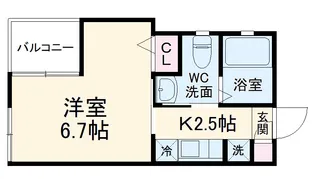 パークガーデン元住吉【2階】の間取り