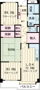 レジデンス岸和田【301号室号室】の間取り