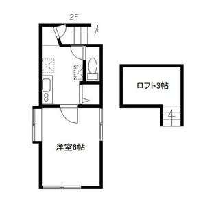 リバレイン【2F号室】の間取り