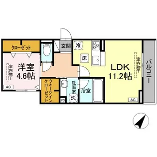 D crest八幡2丁目【1階】の間取り