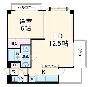 メロディハイム野田阪神【2階】の間取り