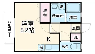 ロゼ オルテンシア【1階】の間取り