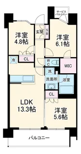 RJRプレシア川口【4階】の間取り