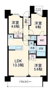 RJRプレシア川口【3階】の間取り