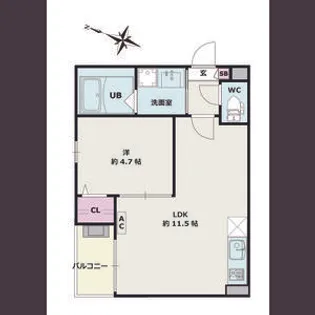 Jack hanada Ⅱ【2階】の間取り