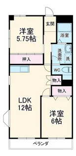 アメニティーハイツ・岩本【2階】の間取り