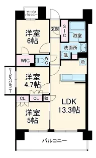 RJRプレシア川口【3階】の間取り