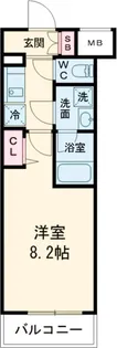 クレヴィスタお花茶屋【8階】の間取り