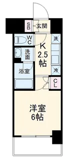 ハーモニーレジデンス武蔵小杉【6階】の間取り