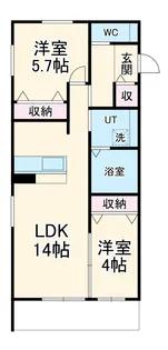 LUX御影【1階】の間取り