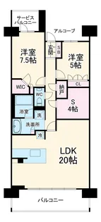 キャパシティ【9階】の間取り