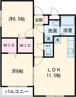 リバーユA【306号室】の間取り