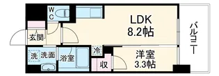 S-RESIDENCE烏森aureate【10階】の間取り