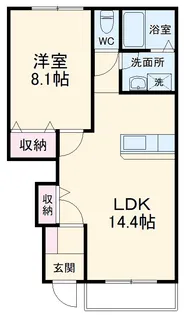 セレーノ藤澤【1階】の間取り
