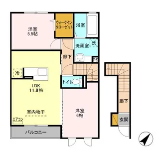 ボヌールD【2階】の間取り