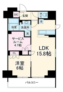 リーフシティ市川 ザ・レジデンス【7階】の間取り